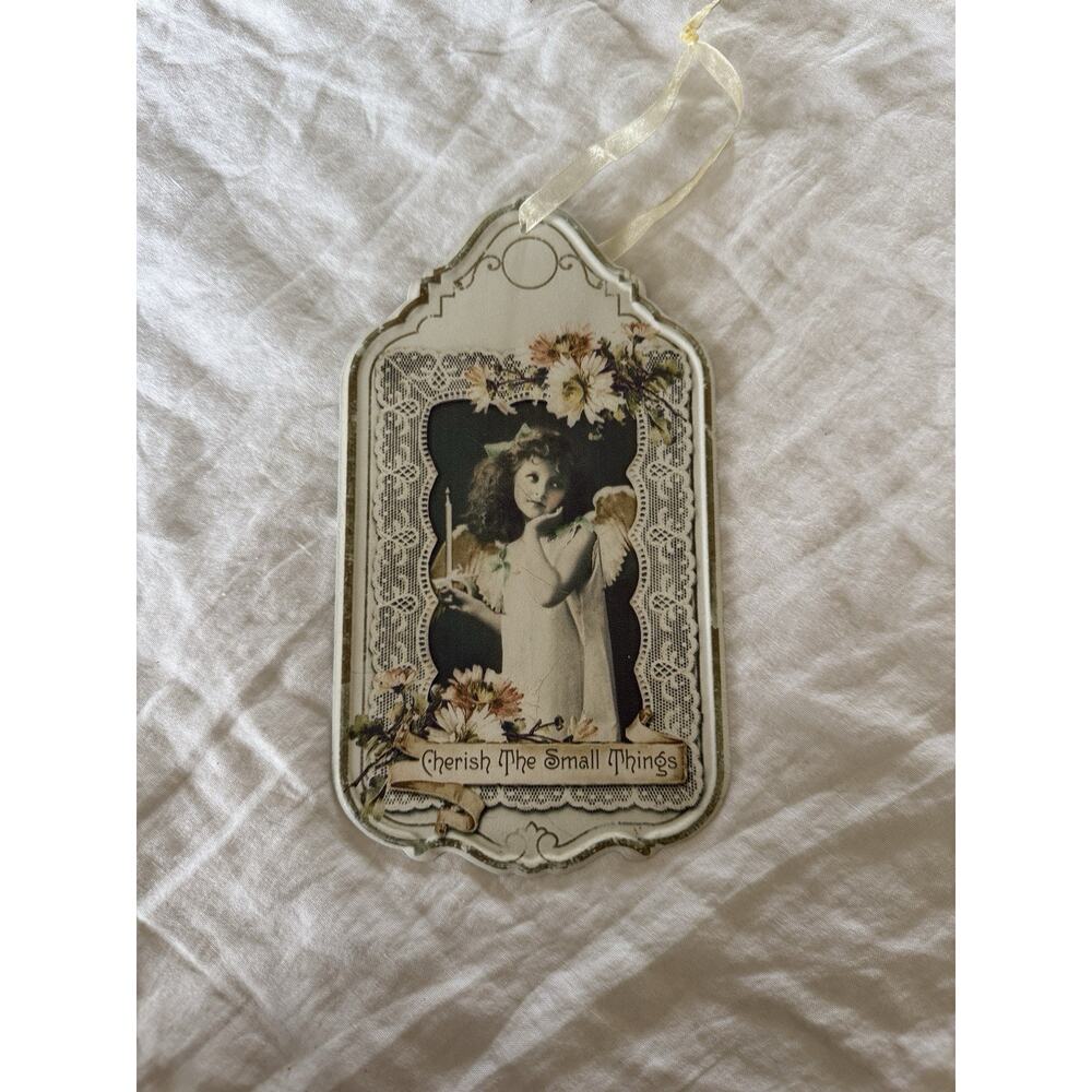Vintage Cherish The Small Things Metal Hanging Artwork